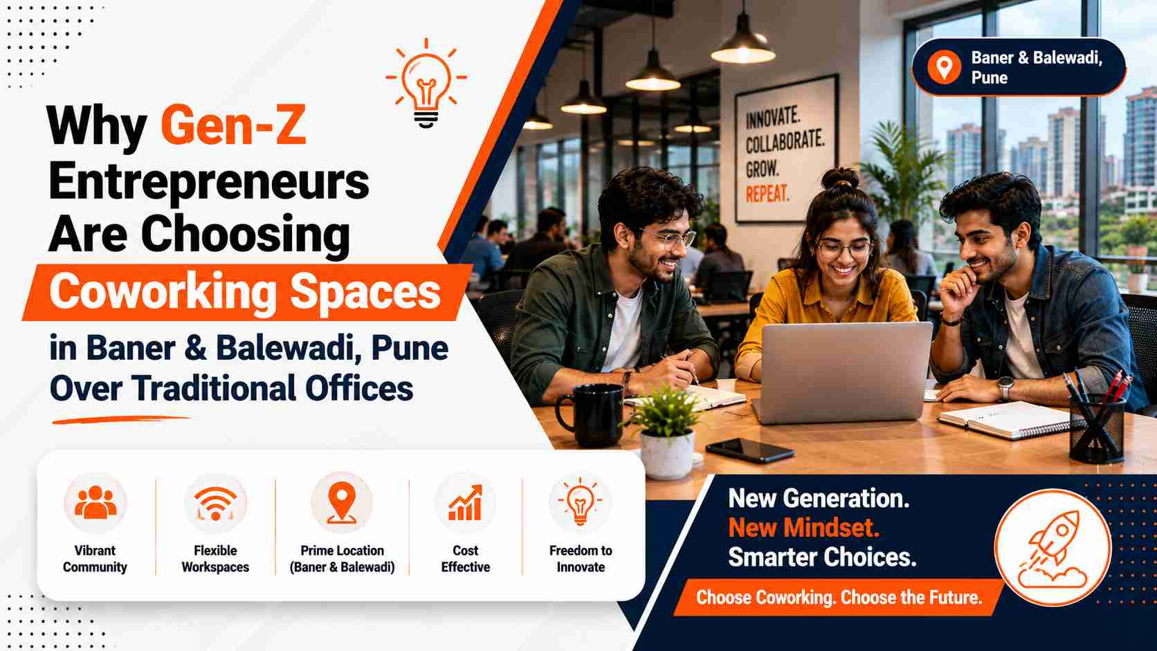 Why Gen-Z Entrepreneurs Are Choosing Coworking Spaces in Baner & Balewadi, Pune Over Traditional Offices - Vibe Coworking Spaces