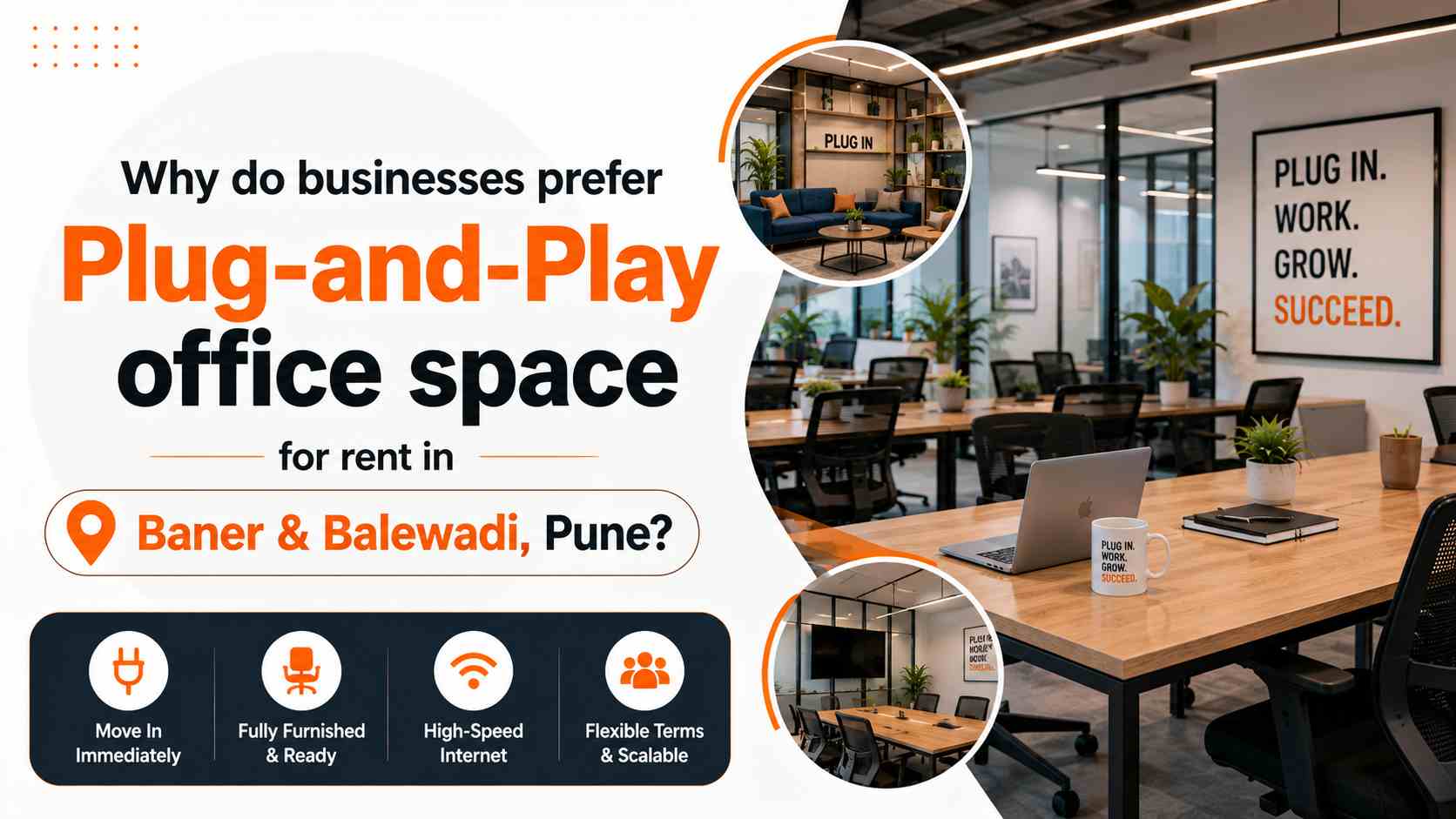 Why do businesses prefer Plug-and-Play office space for rent in Baner & Balewadi, Pune - Vibe Coworking Spaces